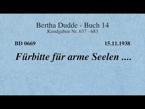 BD 0669 - FÜRBITTE FÜR ARME SEELEN ....
