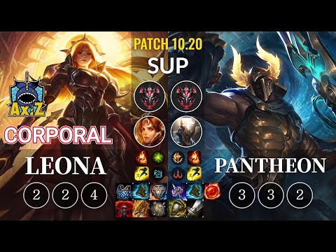 AXIZ Corporal Leona vs Pantheon Sup - KR Patch 10.20