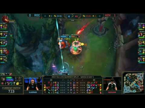 ROC vs H2K Highlights Game 2 EU LCS SUMMER 2017 Roccat vs H2K Gaming