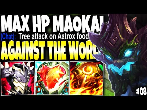 My Maokai Top Reached 5500+HP and AATROX BECAME FOOD (Max HP Build) 🌳 Immortal to Master Series #08