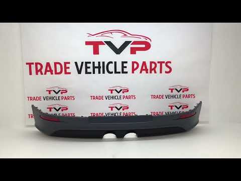 Fits VW Golf Mk5 R32 2006-2009 Rear Bumper Lower Section With Spoiler 2 Exhausts With 2 Cut Outs In Middle Primed With Black video