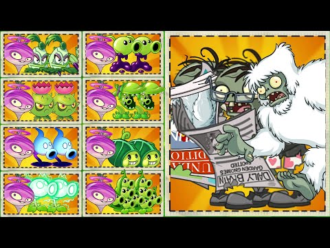 Sunday Edition Zombie, Newspaper Zombie, Treasure Yeti vs Plants