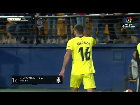 Golazo de Alfonso Pedraza en el Villarreal 1 - Levante 1 | Audio: Miguel Angel Román | 18/19