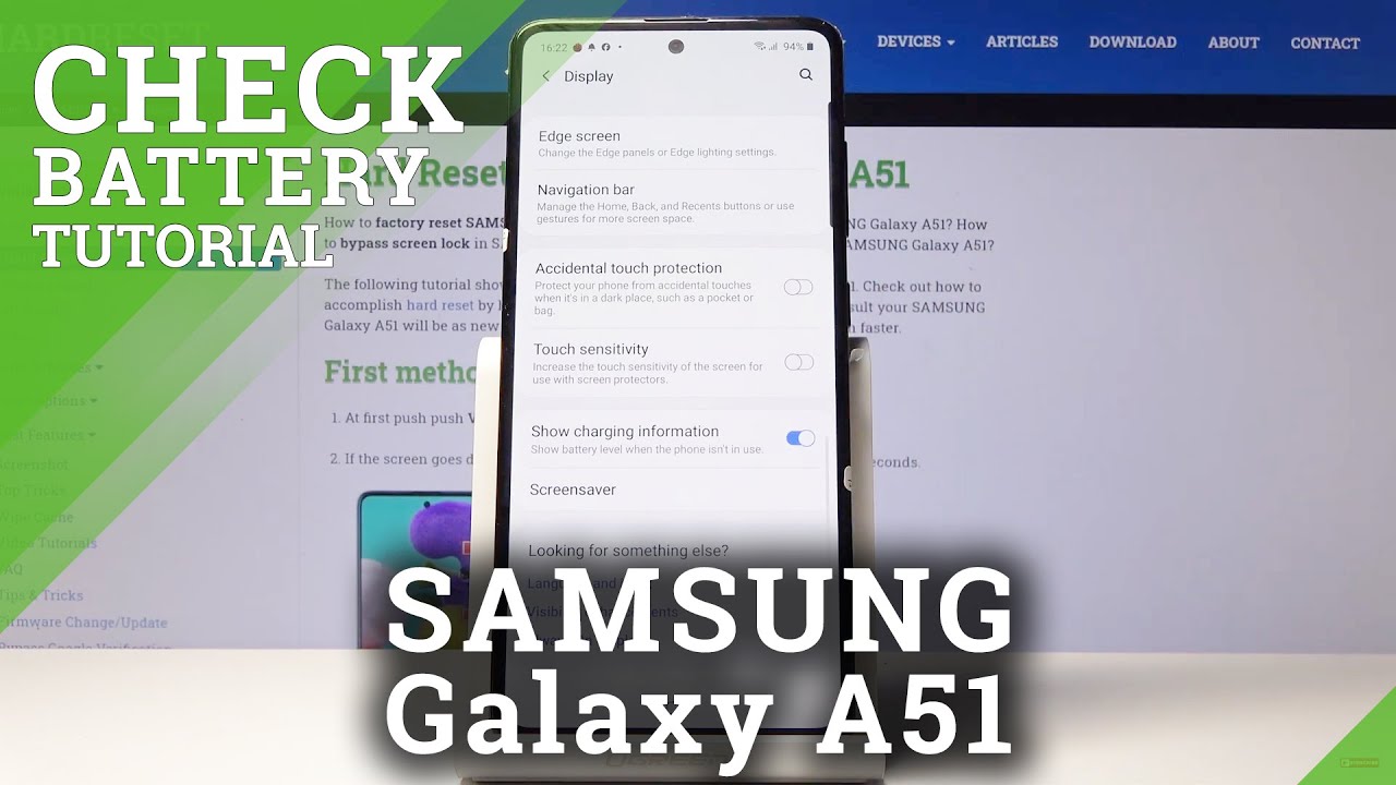 How to Reach Charging Info in Samsung Galaxy A51 – Battery Details