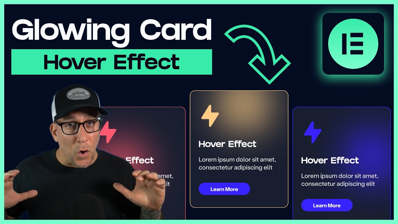 New Elementor Design Trick - Glowing Cursor on Card Hover