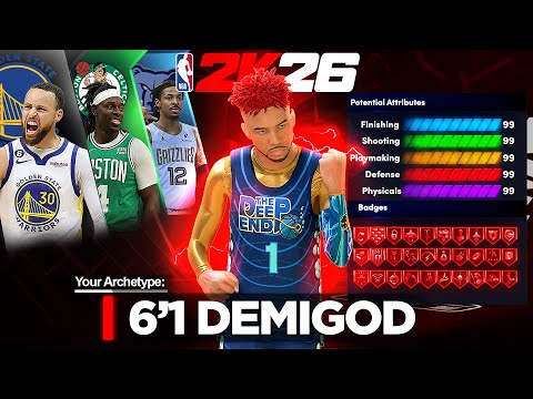 ALL AROUND 6'1 DEMIGOD IS GAME-BREAKING IN NBA2K26 - THIS 6'1 BUILD IS THE BEST GUARD BUILD ON 2K26!