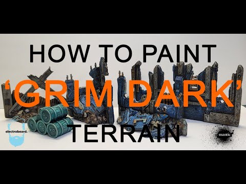 How to Paint GRIM DARK sci fi Terrain from Mantic Games
