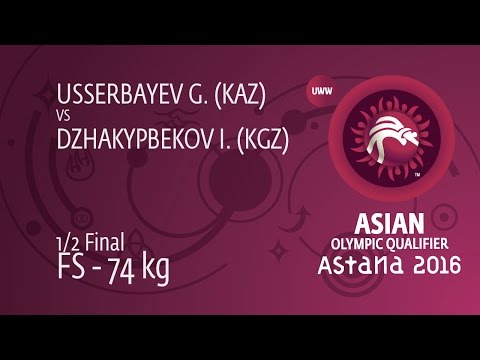 1/2 FS - 74 kg: G. USSERBAYEV (KAZ) df. I. DZHAKYPBEKOV (KGZ), 6-4