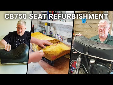Motorcycle Seat Refurbishment | Honda CB750 King & Queen Seat Modified & Recovered | Part 15