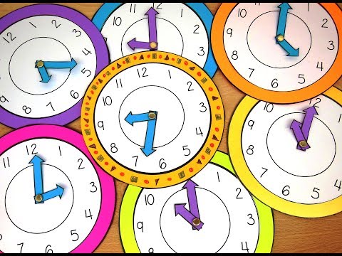 How to Make Paper Clocks for Kids with Moveable Minute and Hour Hands
