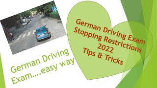 Stopping Restrictions | How to get Driving License in Germany |German Driving Exam Tips