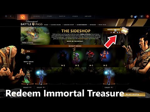 Redeem Immortal treasure Side Shop Dota 2 - TI 10 Battle Pass