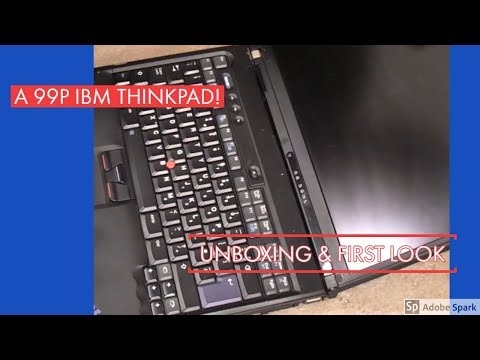 My 99p Unknown IBM Thinkpad T43 - Unboxing & First Look!