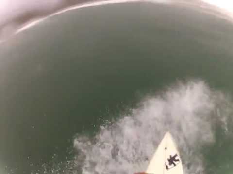 Surfing in the Rain - Santa Teresa Costa Rica with a GO PRO Head Cam