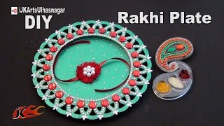 DIY Rakhi Puja Thali for Raksha Bandhan |  Pooja Thali decoration | JK Arts 1003