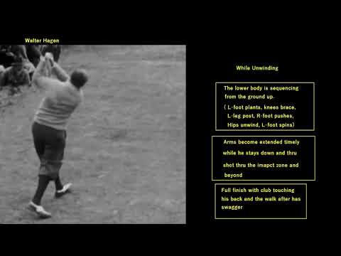Walter Hagen Golf Swing "Legend" Driver Sequence Notes