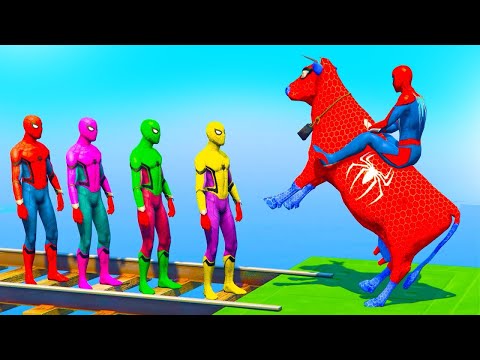 Flatbed Trailer Truck Potholes Transport Car Rescue - Cars vs Deep Water - BeamNG.drive