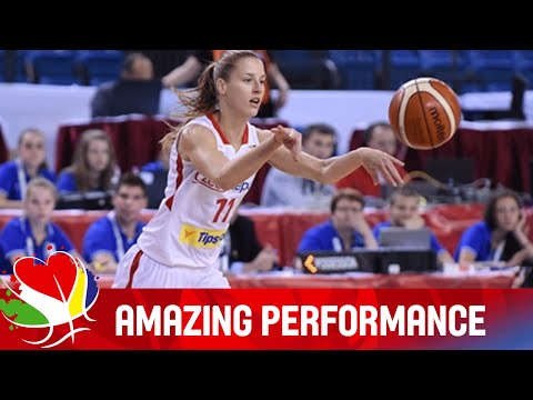 Katerina Elhotova (CZE) - Amazing Performance v Belarus - EuroBasket Women 2015