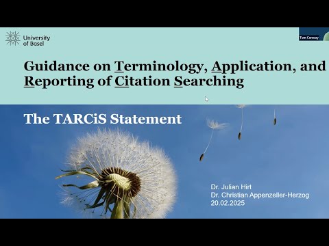 Guidance on Terminology, Application, and Reporting of Citation Searching: The TARCiS Statement