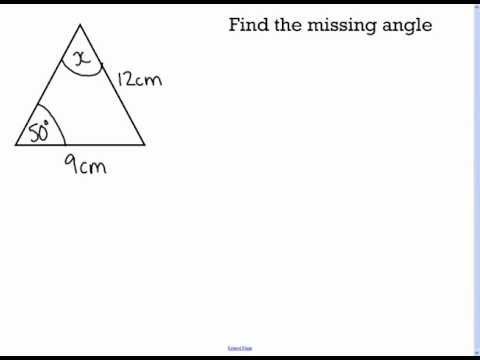 Sine Rule Finding a Missing Angle