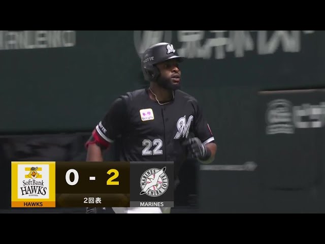 【2回表】マリーンズ・ポランコ 高めのストレートを打ち追加点となるソロホームラン!!  2024年7月17日 福岡ソフトバンクホークス 対 千葉ロッテマリーンズ