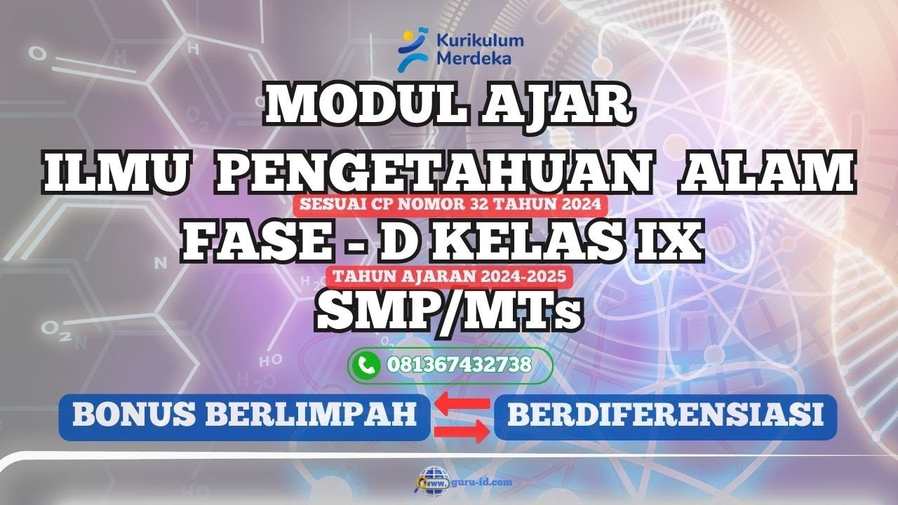 modul ajar ipa kelas 9 Kurikulum merdeka terbaru (Sesuai cp 2024)