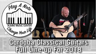 Video thumbnail for 2018 Cordoba Guitars Full Line Review & Overview - C1m, C5, C7, GK Studio, Fusion 12, C10, 45CO by Alamo Music Center