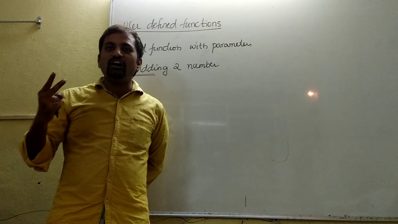 PART [1/4] USER DEFINED FUNCTIONS by Sathish Kumar
