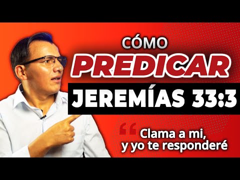 How to Preach JEREMIAH 33:3 🙏 Outline "Call to me and I will answer you..."💛