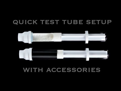 Quick test tube setup - with accessories.