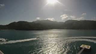 preview picture of video 'Labadee, Haiti - Independence of the Seas Arrival Time Lapse HD (2013)'