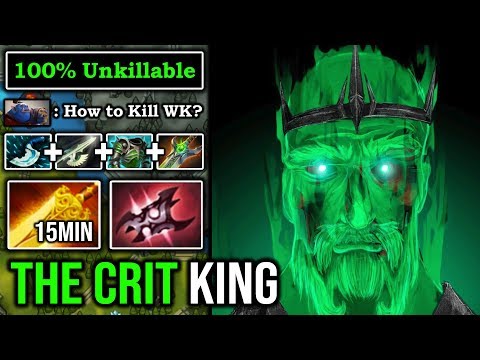 WTF 15MIN RADIANCE FROM JUNGLE ARMY Crazy Unkillable Wraith King 1 Crit Deleted Vs Pro Void DotA 2