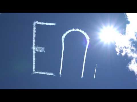 Plane Smoke Writing in Sky at EAA Airventure Oshkosh