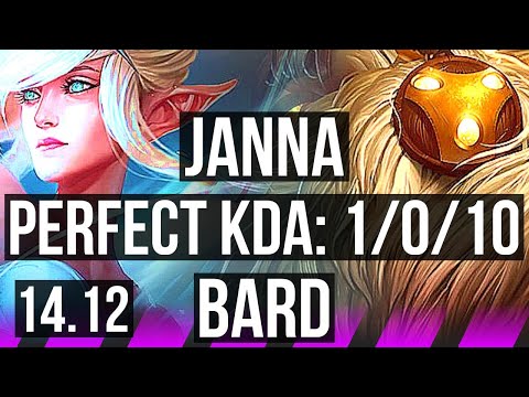 JANNA & Brand vs BARD & Aphelios (SUP) | 1/0/10, 800+ games | EUW Diamond | 14.12
