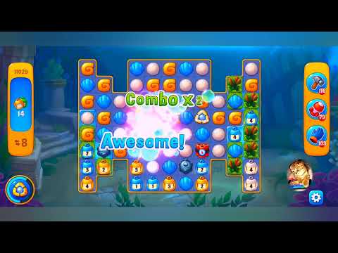 фишдом 2023  #  11029 уровень - прохождение без бустеров # Fishdom,   11029  level - no Boosters.