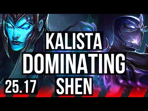 KALISTA vs SHEN (TOP) | Dominating | EUW Master | 25.17