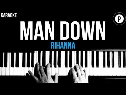 Rihanna - Man Down Karaoke SLOWER Acoustic Piano Instrumental Cover Lyrics