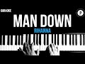 Rihanna - Man Down Karaoke SLOWER Acoustic Piano Instrumental Cover Lyrics