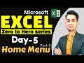 Day 5 Microsoft Excel Full Course Series Home Menu Tab Part 2 Hindi