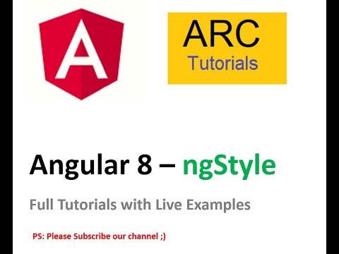 Angular Tutorial For Beginners Angular NgStyle | Angular 8 Tutorials For Beginners