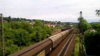 preview picture of video '185 027 mit langem Ganzzug in Sulzbach (Saar)'