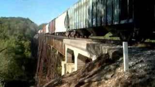 preview picture of video 'NS 198 Over Hatchett Creek Trestle'