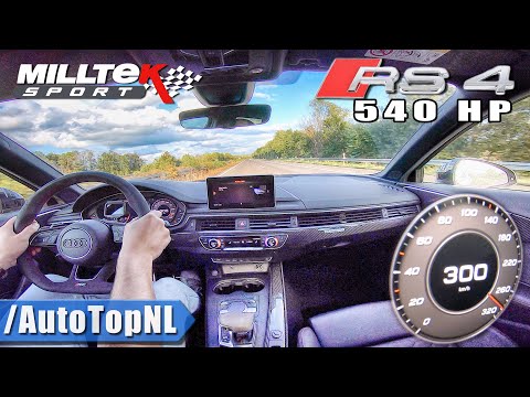 AUDI RS4 B9 540HP 300km/h AUTOBAHN (NO SPEED LIMIT) by AutoTopNL