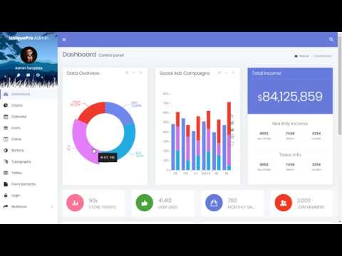 Free Unique Pro - Bootstrap Admin Dashboard Template