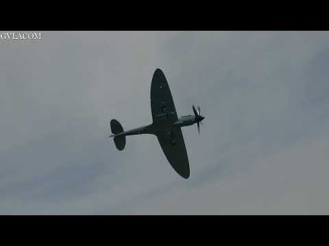 Rolls Royce Heritage Flight Supermarine Spitfire MK.XIX display at RIAT 2022