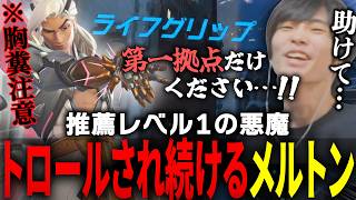 ライフウィーバーにトロールされ続け、最後の希望『外交』を試みるメルトン【 OverWatch / メルトン 切り抜き】