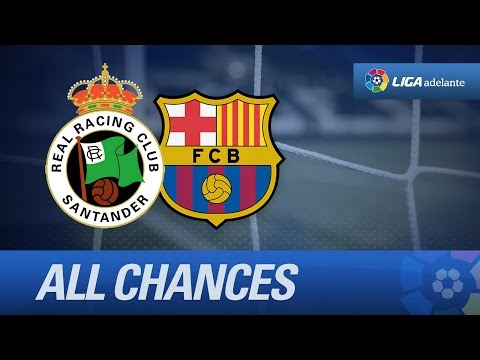 Todas las ocasiones de Racing de Santander (0-0) FC Barcelona B - HD