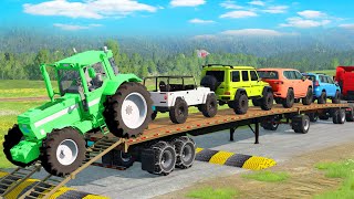 Download lagu Flatbed Truck Mcqueen | Transportation with Truck - Pothole vs Car #125 - BeamNG.Drive mp3 Download lagu Flatbed Truck Mcqueen | Transportation with Truck - Pothole vs Car #125 - BeamNG.Drive mp3