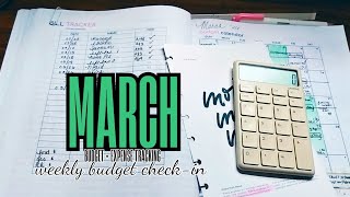 weekly budget check-in (March 15-21) | paycheck budget and expense tracking