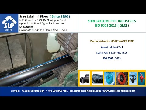 HDPE PIPE 1.5 Inch or 50 mm, PN6, PE80